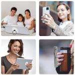 4 Pack Phone Holder Ring Transparent Finger Grip Loop 360 Degree Rotation Finger Ring Stand Cell Phone Kickstand Ring Compatible Various Mobile Phones Or Phone Case(Silver/Black/Gold/Rose Gold)