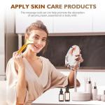 Amirce 2-in-1 Gua Sha and Ice Roller Facial Tools, Electric Face Massager Device for Eye, Jaw, Scalp, Neck, Gold