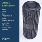 VibePro Flow Vibrating Foam Roller - 5-Mode Vibrating Massage Roller for Muscles Deep Tissue, Recovery, & Pain Relief - High-Intensity Electric Foam Roller for Back, Legs & Shoulders - Rechargeable
