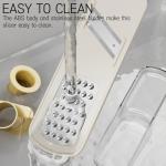 2 Pieces Mini Mandoline Slicer 3 in 1 - Ginger Garlic Grater, Vegetable Chopper with Container, Easy Grip Handheld Kitchen Tool, Safety Guard, for Camping Cooking and Picnic