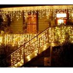 Lainin 3.5M/11ft 96 LED Warm White Linkable Fairy Curtain String Light with 8 Modes Memory Functional Controller for Indoor/Outdoor/Patio/Wedding/Christmas Decor