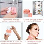 Deashun 2 in 1 Ice Roller for Face Eye, Face Massager Roller for Eye Puffiness, Reduces Wrinkles, Relief Migraine and Minor Injury, Cold Facial Skin Care Tools Ice Roller (Pink)
