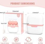 Deashun 2 in 1 Ice Roller for Face Eye, Face Massager Roller for Eye Puffiness, Reduces Wrinkles, Relief Migraine and Minor Injury, Cold Facial Skin Care Tools Ice Roller (Pink)