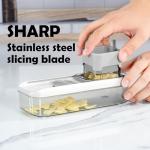 Badelite Mini Garlic Slicer Multi-Functional Mandoline Slicer Veggie Shredder Garlic Ginger Grinder Vegetable Mandoline Cutter with Container