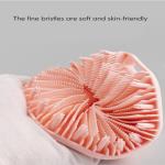 Silicone Shower Brush, Body Scrub, Treatment exfoliating Portable Massage Brush, eco-Friendly fin Bath Brush (aurantium)