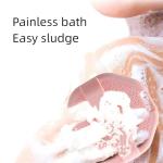 Silicone Shower Brush, Body Scrub, Treatment exfoliating Portable Massage Brush, eco-Friendly fin Bath Brush (aurantium)