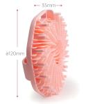 Silicone Shower Brush, Body Scrub, Treatment exfoliating Portable Massage Brush, eco-Friendly fin Bath Brush (aurantium)
