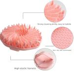 Silicone Shower Brush, Body Scrub, Treatment exfoliating Portable Massage Brush, eco-Friendly fin Bath Brush (aurantium)