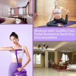 6-Tube Pedal Puller Resistance Rope,Foot Pedal Resistance Band,Yoga Elastic Exercise Bands, for Women Jump Fitness, Abdomen/Arm Weight/Waist/Leg Stretching Slimming Training(Purple)