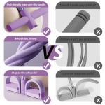 6-Tube Pedal Puller Resistance Rope,Foot Pedal Resistance Band,Yoga Elastic Exercise Bands, for Women Jump Fitness, Abdomen/Arm Weight/Waist/Leg Stretching Slimming Training(Purple)