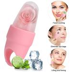 Small Ice Roller for Face and Eye, Ice Face Roller Facial Beauty Ice Roller Skin Care Tools, Ice Facial Roller Gua Sha Face Massage, Silicone Ice Mould for Face Beauty Remove Fine Lines (Black)