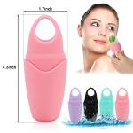 Small Ice Roller for Face and Eye, Ice Face Roller Facial Beauty Ice Roller Skin Care Tools, Ice Facial Roller Gua Sha Face Massage, Silicone Ice Mould for Face Beauty Remove Fine Lines (Black)