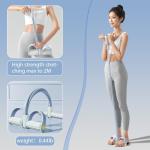 Foot Pedal Resistance Band,6-Tube Pedal Puller Resistance Rope,Yoga Elastic Exercise Bands, for Women Jump Fitness, Abdomen/Arm Weight/Waist/Leg Stretching Slimming Training(Blue)