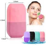 Ice Roller for Face and Eye, Upgraded Ice Face Roller Facial Beauty Ice Roller Skin Care Tools, Ice Facial Roller Gua Sha Face Massage, Silicone Ice Mould for Face Beauty Remove Fine Lines (Pink)
