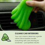 Slime Buddies Car Cleaning Gel Putty - Apple Scented Interior Detailing Tool for Cup Holders, Air Vents & Keyboard - Reusable Auto Detailing Accessories - Dust Remover Goop - Gifts for Men Women