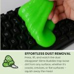 Slime Buddies Car Cleaning Gel Putty - Apple Scented Interior Detailing Tool for Cup Holders, Air Vents & Keyboard - Reusable Auto Detailing Accessories - Dust Remover Goop - Gifts for Men Women