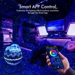 Rossetta Star Projector, Galaxy Projector LED Lights for Bedroom, App Control Projector with Bluetooth Speaker and White Noise, Night Light for Kids Adults, Christmas, Party, Ceiling, Room Decor