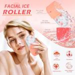 Ice Roller for Face and Eye ,Upgrated Ice Face Roller,Facial Beauty Ice Roller Skin Care Tools, Ice Facial Cube, Gua Sha Face Massage, Silicone Ice Mold for Face Beauty