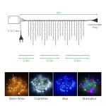 Lainin 3.5M/11ft 96 LED Warm White Linkable Fairy Curtain String Light with 8 Modes Memory Functional Controller for Indoor/Outdoor/Patio/Wedding/Christmas Decor