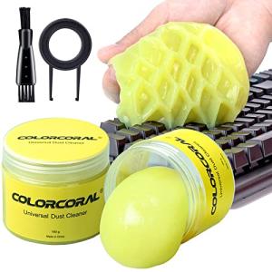 ColorCoral 2Pack Keyboard Cleaning Gel Set Universal Dust Cleaner for PC Keyboard Cleaning Car Detailing Slime Laptop Dusting Home and Office Electronics Cleaning Kit Computer Cleaning Slime