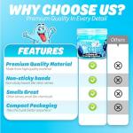 Gunk Getter 12 Pack Cleaning Gel for Those Hard to Reach Places, Automotive Cup Holder Electronic Keyboard Office, Slime Gel Cleaner Dust Crumb Removal (Jar, Blue, 3.5oz)