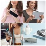 Ymapinc 4Pcs Phone Finger Ring Transparent Bling Cell Phone Case Ring Holder with Rhinestones Phone Ring Holder Grip Kickstand 360° Rotation Compatible with Phones Tablets Case