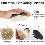 Dry Brushing Body Exfoliating Brush, Anti Slip Body Scrubber for Shower, Shower Body Cleaning Brush for Deep Cleansing & Soften Skin, Improve Circulation (Black)