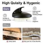 Dry Brushing Body Exfoliating Brush, Anti Slip Body Scrubber for Shower, Shower Body Cleaning Brush for Deep Cleansing & Soften Skin, Improve Circulation (Black)