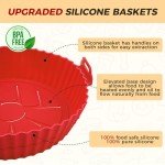 3-Pack 8-Inch Reusable Air Fryer Silicone Liners