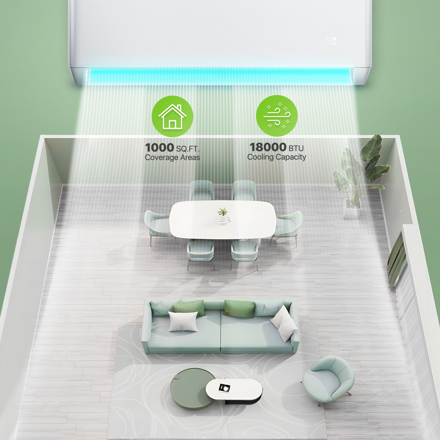 Magshion 18000 BTU Mini Split AC and Heater