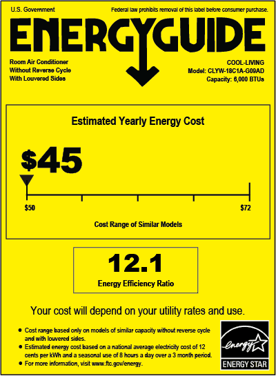 6,000 BTU Window AC with Digital Display and Remote