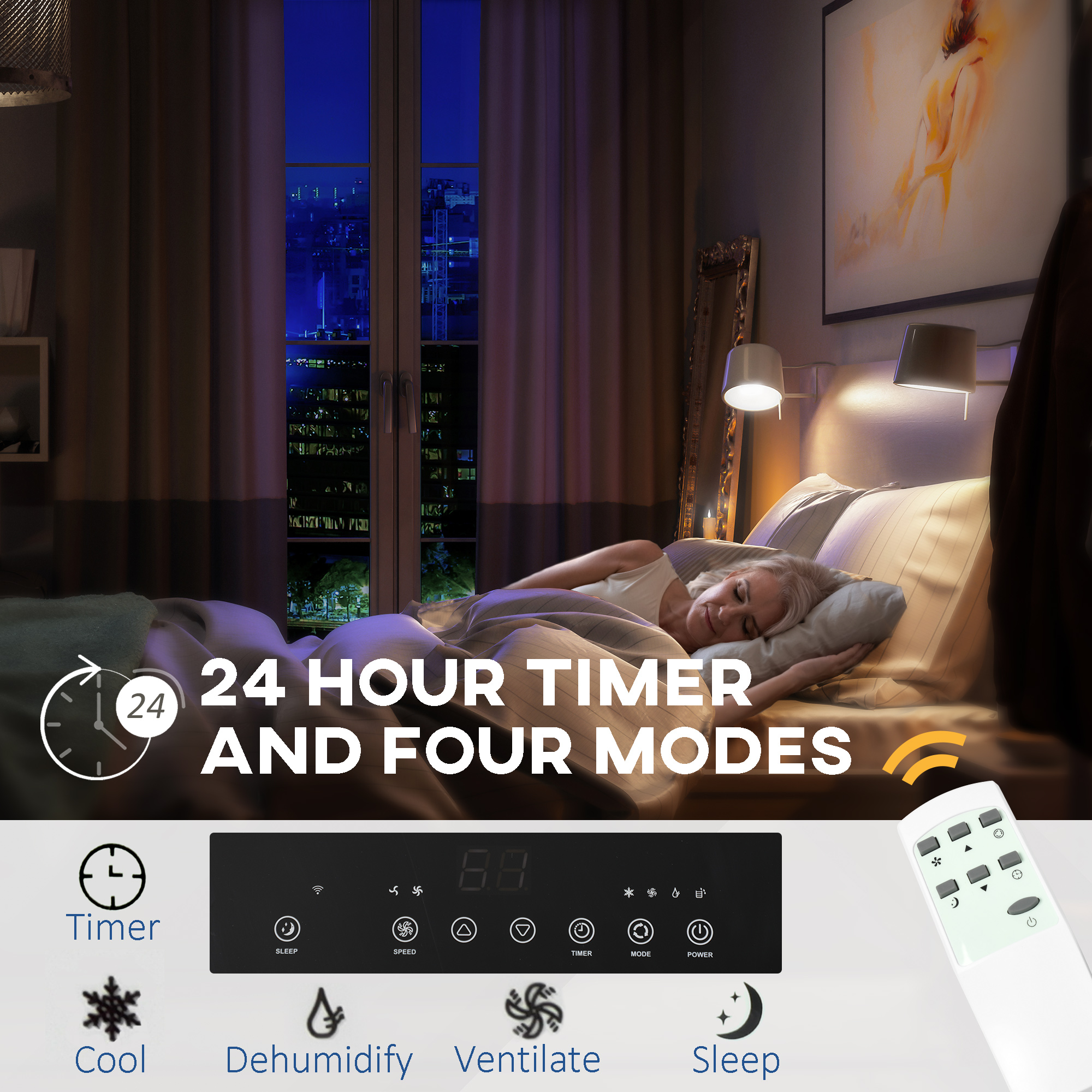 HOMCOM 10000BTU Smart Portable Air Conditioner