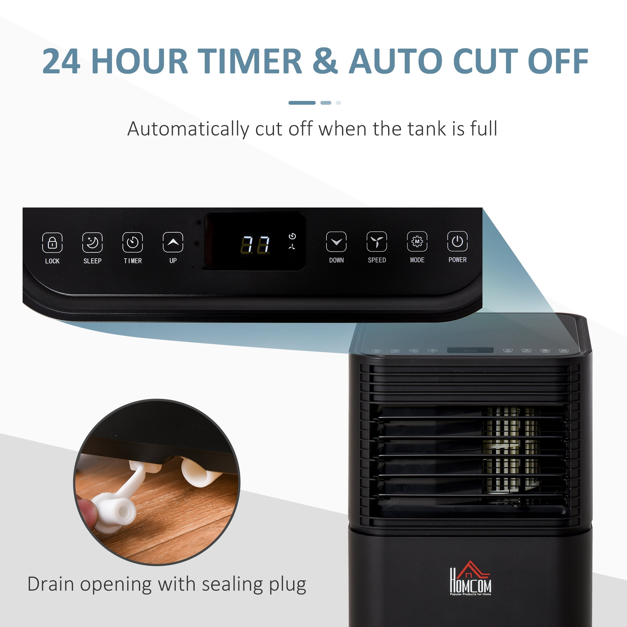 HOMCOM 8000 BTU Portable Air Conditioner with Remote