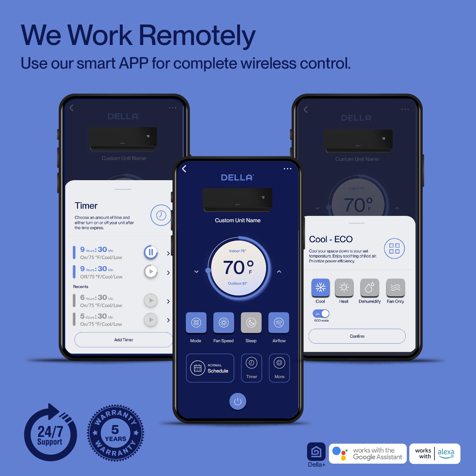 DELLA 18000 BTU Mini Split AC and Heater