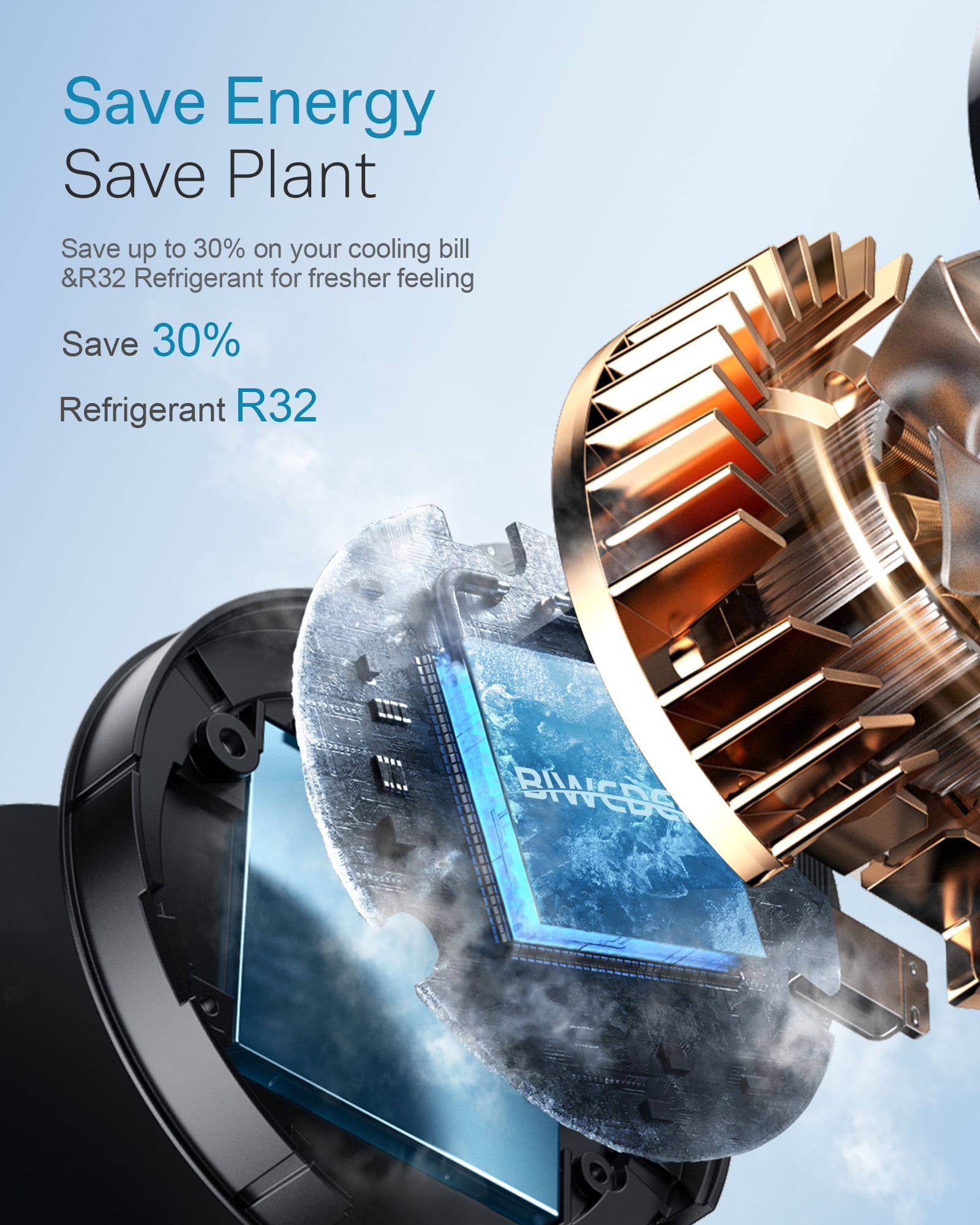 7000BTU Portable Air Conditioner with Dehumidifier & Fan