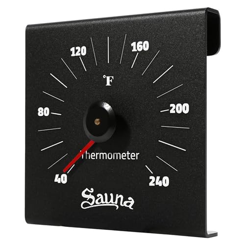 LUMERAM Durable Aluminum Sauna Thermometer with Large Numbers