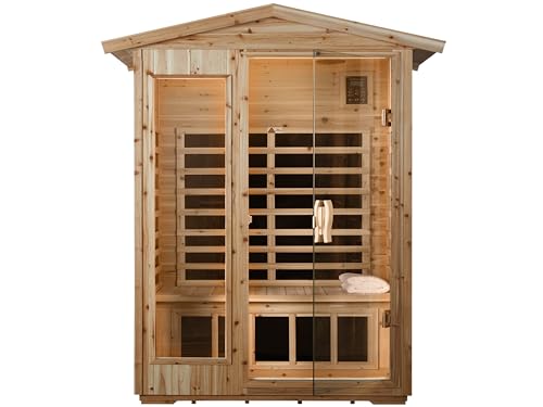 LTCCDSS 2-Person Outdoor Infrared Sauna with Bluetooth