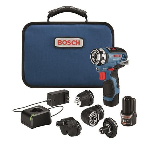 Bosch GSR12V-300FCB22 12V Max Drill/Driver with 5-In-1 Flexiclick® System with (2) 2.0 Ah Batteries