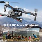 Drone with Camera 4K for Kids Adults, Brushless Motor Mini Foldable RC Drones with Propeller Guards for Beginners, One Key Take Off/Land, Voice Control, Anti-Lost Alarm, Gift Toys for Men Boys