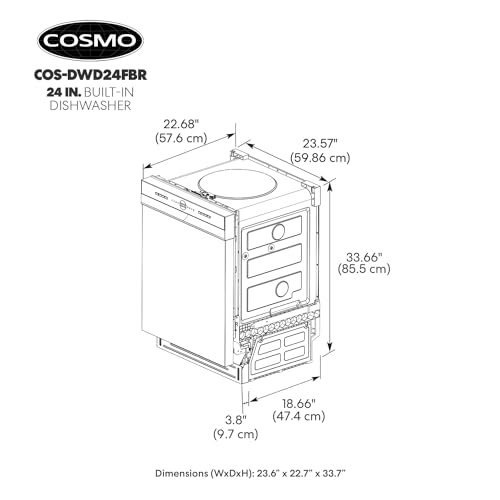COSMO Front Control Built-In Tall Tub Dishwasher