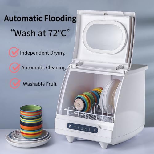 KeruRome Compact Portable Countertop Dishwasher with Water Tank
