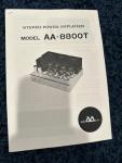 KT88 Tube Power Amplifier - Audio Art AA-8800T