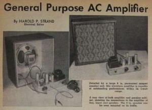 5-10 Watt AUDIO Amp Tube powered 1953 How-To build PLANS Amplifier