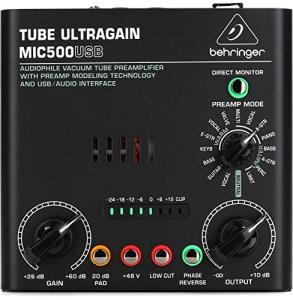 Behringer TUBE ULTRAGAIN MIC500USB Vacuum Tube Preamplifier