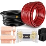 20ft 1/0 Gauge Red/Black Wire with 250A Fuse