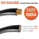 20ft 1/0 Gauge Red/Black Wire with 250A Fuse