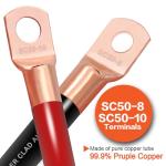 20ft 1/0 Gauge Red/Black Wire with 250A Fuse