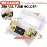 20ft 1/0 Gauge Red/Black Wire with 250A Fuse