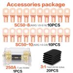 20ft 1/0 Gauge Red/Black Wire with 250A Fuse