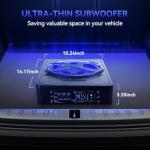 10-Inch 1000W Slim Under Seat Subwoofer with Amplifier